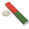 Magnet AlNiCo bara dreptunghiulara 100x15x10 mm, rosu-verde