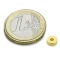 Magnet neodim inel O6/2 x 2 mm, putere 760 g, N45, placat aur