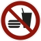 Indicator de interdictie interzis consumul de bauturi si alimente, amb. 10 buc.