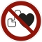 Indicator de interdictie interzis persoanelor cu stimulator cardiac, amb. 10 buc.