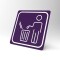 Placuta violet pentru cos de gunoi
