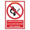 Semne pentru fumatul si accesul cu flacara deschisa este interzisa