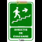 Indicatoare pentru directie de evacuare pe scari dreapta sus