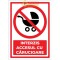 Indicatoare pentru interzicerea accesul cu carucioare