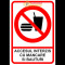Indicator accesul interzis bautura si mancarea