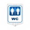 Placa pentru WC din plastic dreptunghiulara pentru barbati si femei