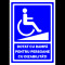 Indicator dotat cu rampa pentru persoane cu dizabilitati