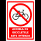 Indicator accesul cu bicicletele este interzis