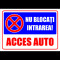 indicator albastru cu rosu nu blocati intrarea acces auto
