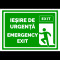 Indicator iesire de urgenta emergency exit dreapta