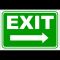 indicator exit in dreapta