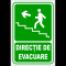indicator pentru iesire de urgenta scari stanga in sus