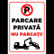 indicator pentru interzicere parcare privata nu parcati