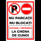 Indicator pentru interzicere nu parcati nu blocati accesul intrare la ghena de gunoi