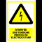 Indicator pentru atentie sub tensiune pericol de electrocutare