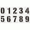 Sabloane pentru podea set de sabloane cu numere de la  0 la 9