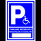 indicator pentru parcare rezervata persoanelor cu dizabilitati cu numar auto