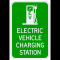 Sign electric vehicle charging station