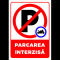 indicator pentru  interzicerea parcari cu exceptia motocicletei