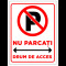 indicator pentru drum de acces nu parcati