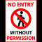 Sign no entry without permission