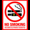 Sign no smoking including electronic cigarettes