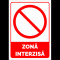 Semn pentru zona interzisa