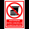Semn pentru zona interzisa pentru consumul de alimente si bauturi