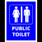 Sign public toilet