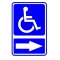 semn cu sageata pentru persoane cu handicap