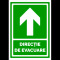 Semn pentru directie cu sageata de evacuare in sus