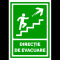 Semn pentru directie de evacuare spre scari in dreapta sus