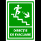 Semn pentru directie de evacuare spre scari in dreapta jos