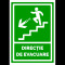 Semn pentru directie de evacuare spre scari in stanga jos