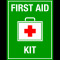 Sign first aid kit
