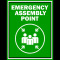 Sign emergency assembly point
