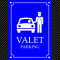 Attendant car parking sign valet service