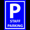 Staff parking sign