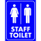 Staff Toilet Blue Sign