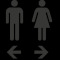 Toilet Sign for Men and Women Set of 2