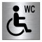 Semn din aluminiu pentru persoane cu dizabilitati