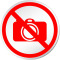 Semn din aluminiu interzis fotografiatul