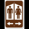 Indicator pentru toaleta barbat femeie si sageata