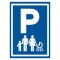 Parking lot family baby sign