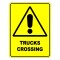 Trucks Crossing Safety Sign