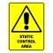 Static Control Area  Sign