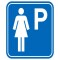 Semn din aluminiu parcare pentru femei