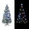 Brad artificial Crăciun stativ oțel, 220 ramuri, iluminare LED 180 cm