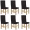 Huse elastice pentru scaune din poliester tricotat, Maro, 6 buc