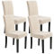 Set 4 bucati huse pentru scaune - poliester/elastan - culoarea nisipului